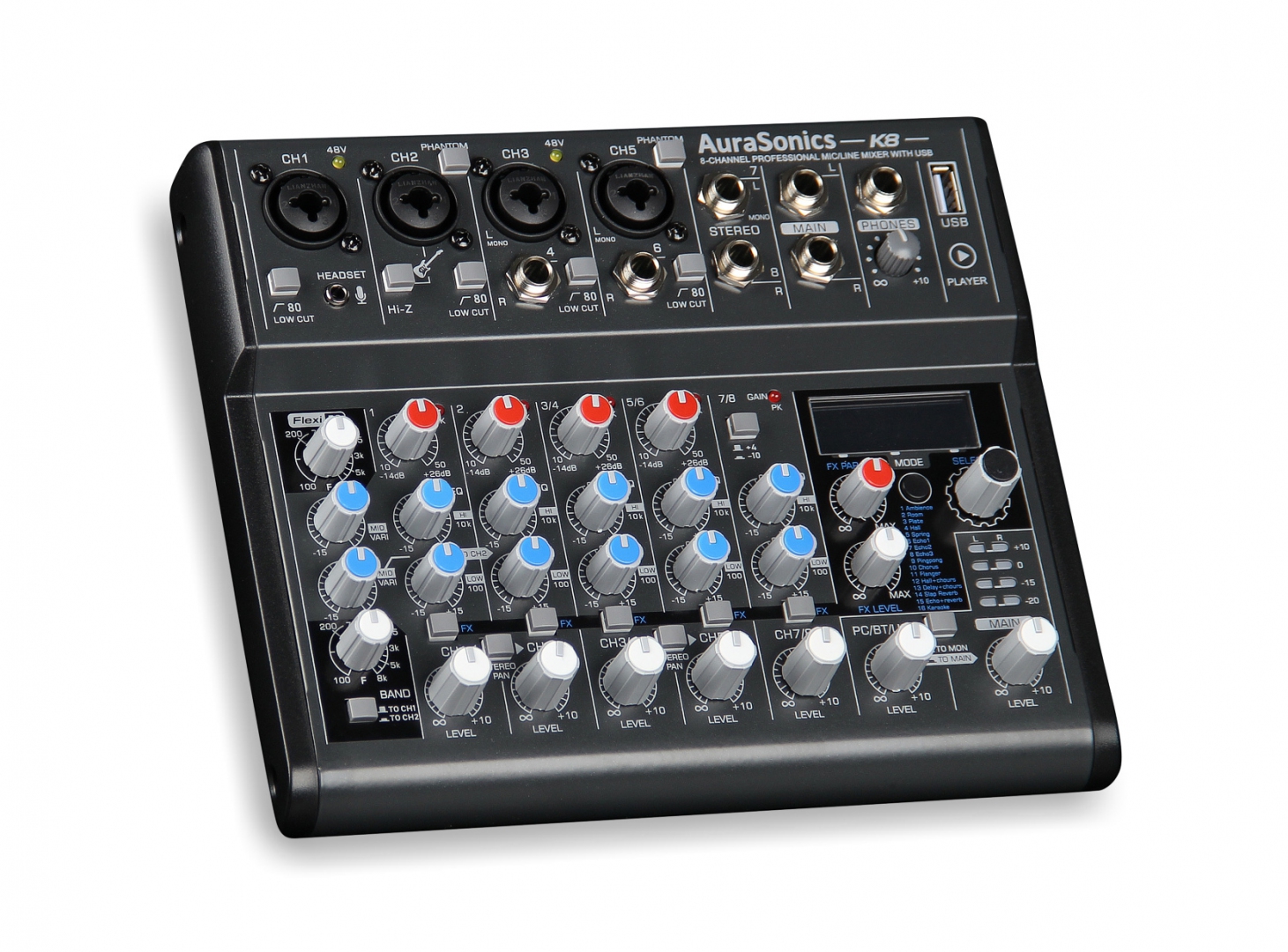 AuraSonics K8 компактный микшерный пульт в Ногинске