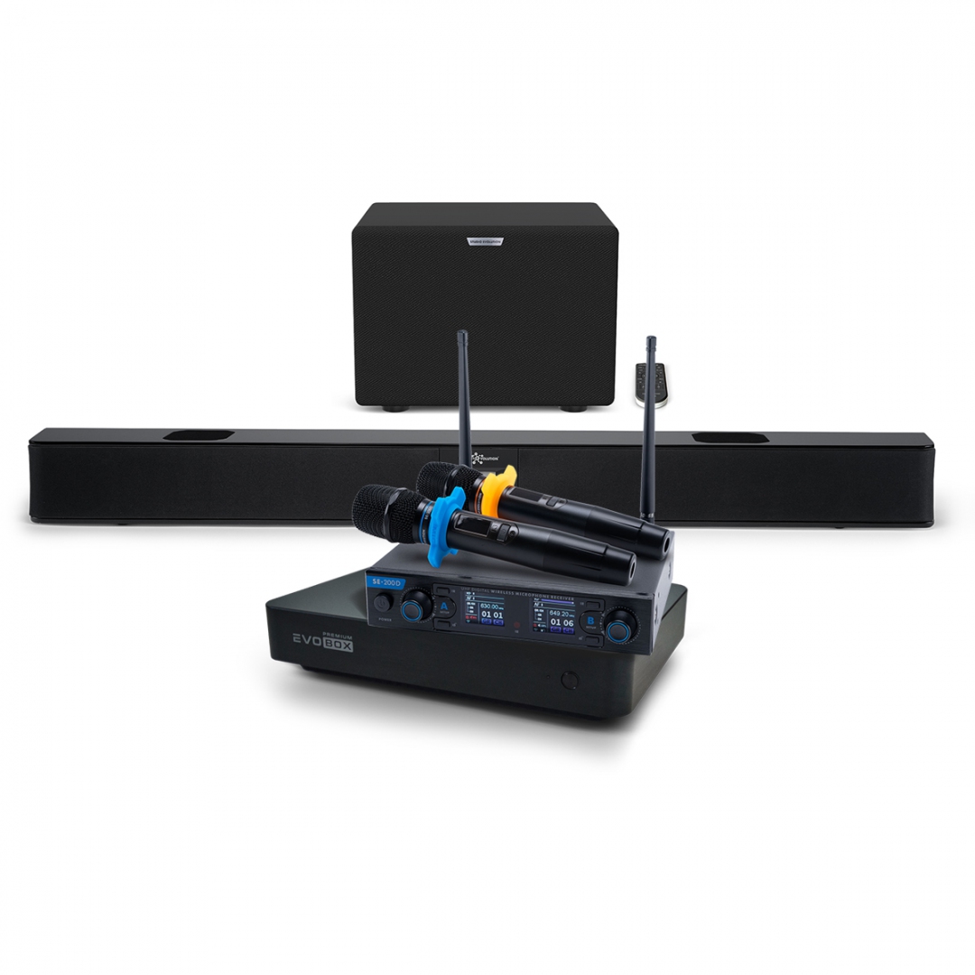 Hi-End караоке-система EVOBOX Premium + EvoSoundBar (саундбар с караоке) в Ногинске