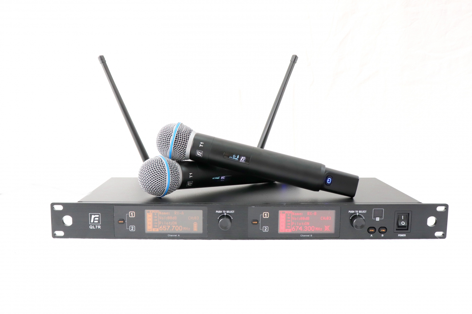 RFIntell QL7R/T1-A 651,800-683,400 МГц 2-канальная радиосистема с 2-мя ручными микрофонами в Ногинске