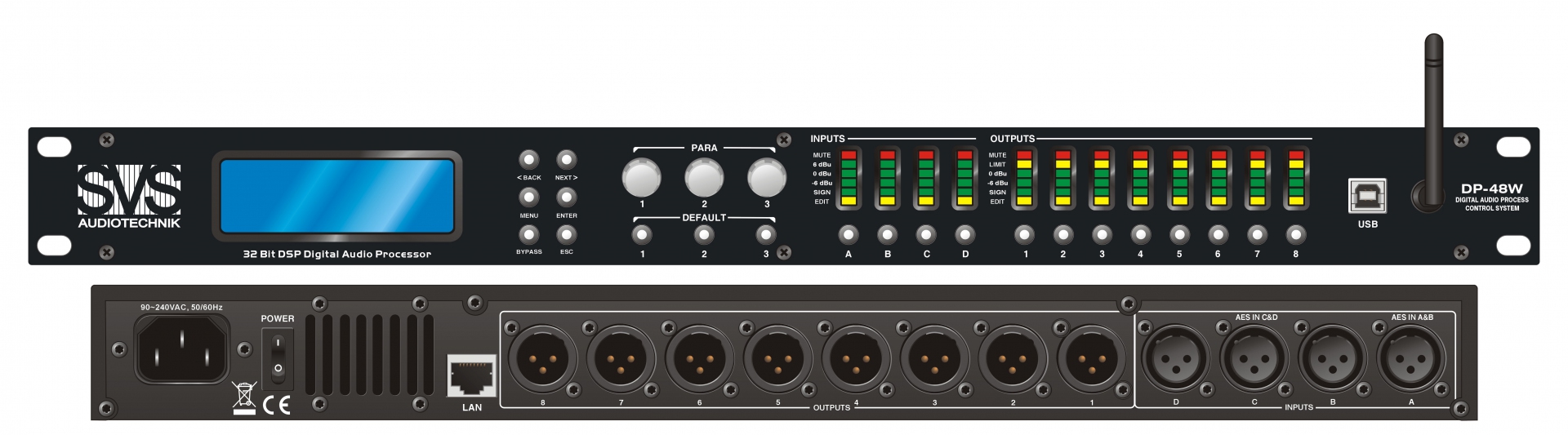 SVS Audiotechnik DP-48W Цифровой процессор: 4 входа 8 выходов в Ногинске