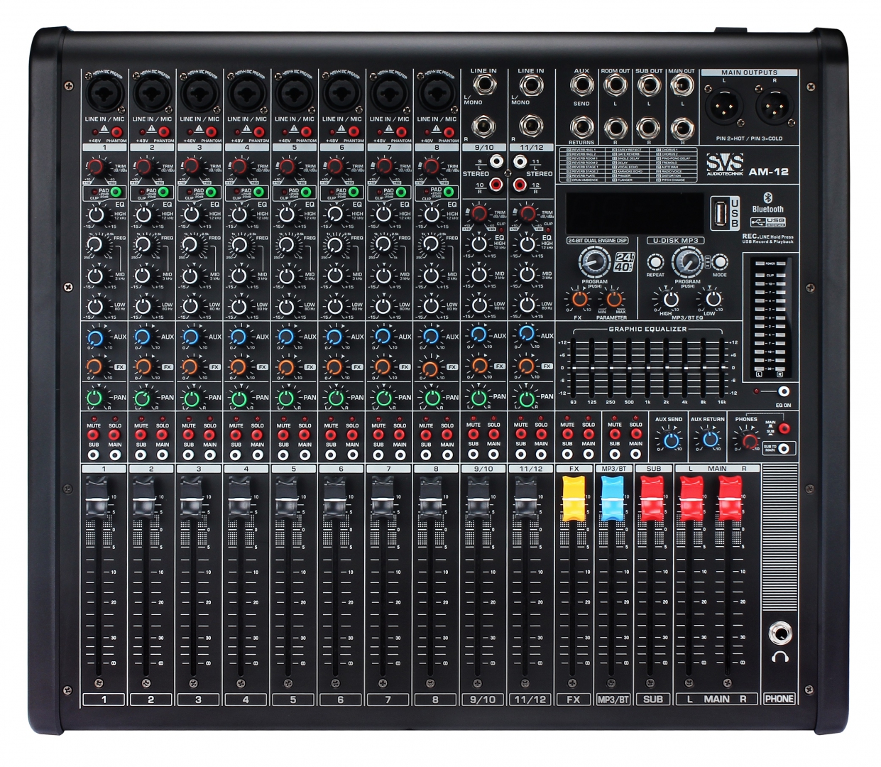SVS Audiotechnik mixers AM-12 Микшерный пульт аналоговый, 12-канальный в Ногинске