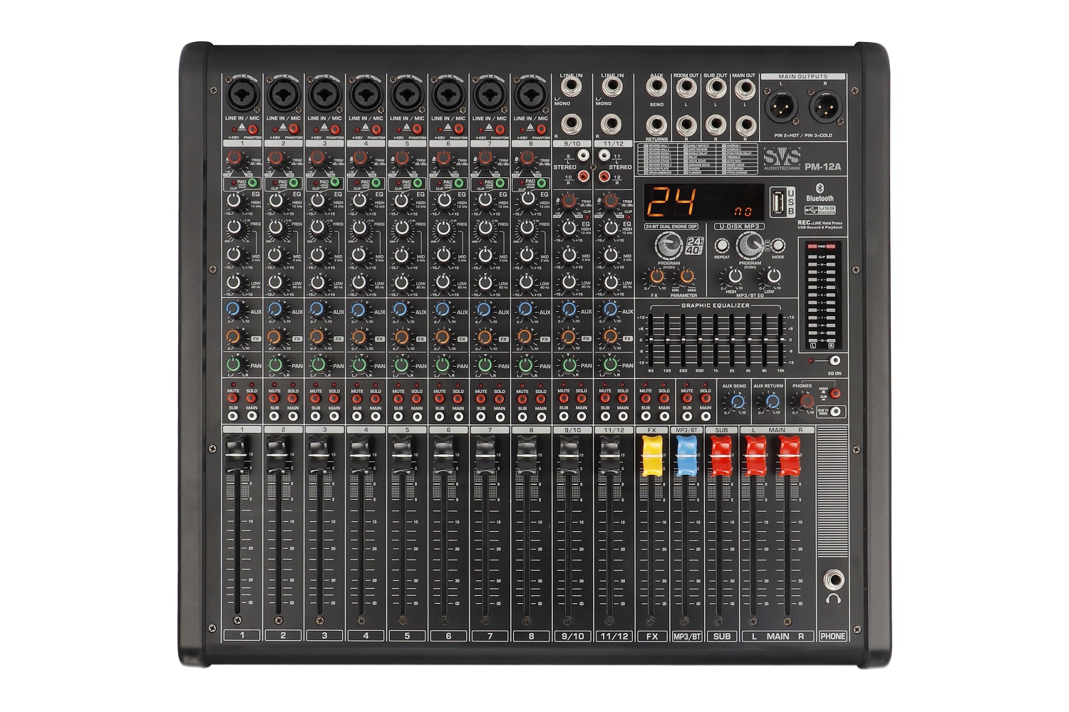 SVS Audiotechnik mixers PM-12A Активный аналоговый микшерный пульт, 12-канальный в Ногинске